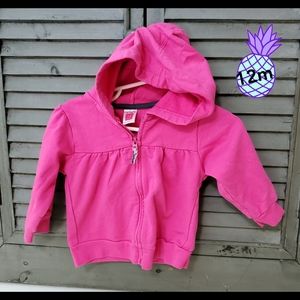 carter's 12m hot pink zip hoodie
